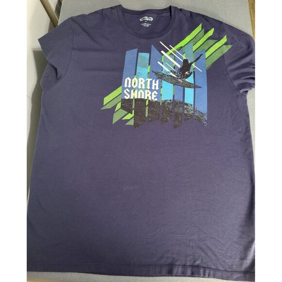 CRAZY SHIRTS Mens SZ XL NORTH SHORE Graphic T Shirt Navy Surf Beach Hawaii - Picture 6 of 9